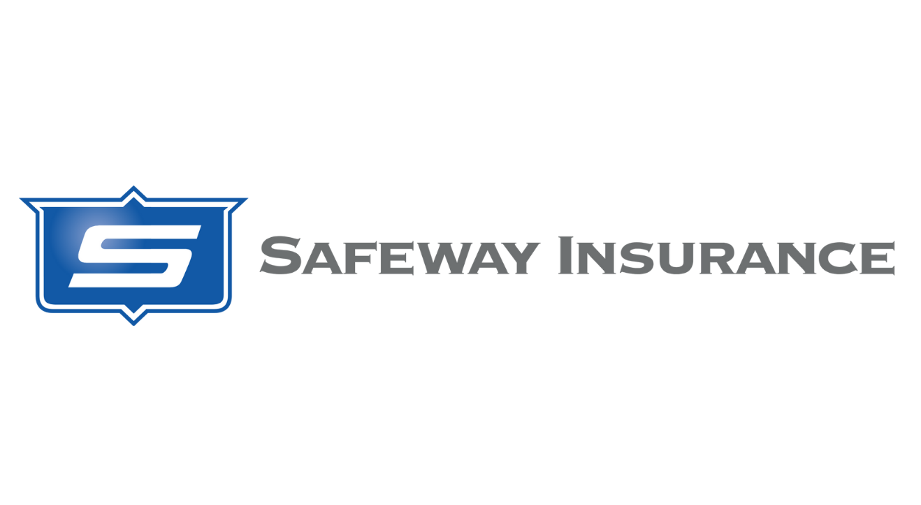 Safeway Insurance logo with blue emblem and gray text.